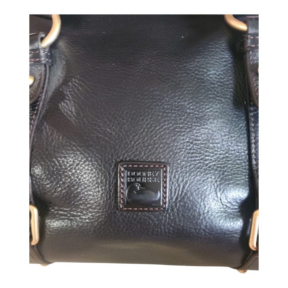 Dooney & Bourke Florentine Black Leather Satchel Crossbody Shoulder Bag - Picture 9 of 16